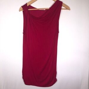 ELIE TAHARI Bright Pink Cowl Neck‎ Sleeveless Tunic Size Medium